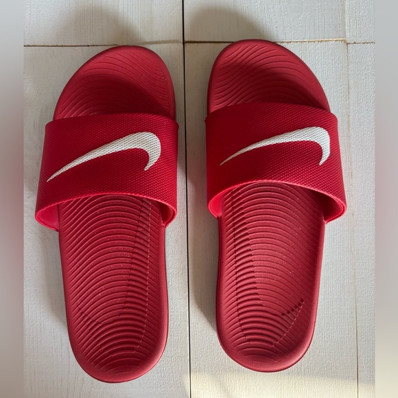 Nike Other - Nike Red Slide Sport Sandals Slides Flip Flops Youth 6